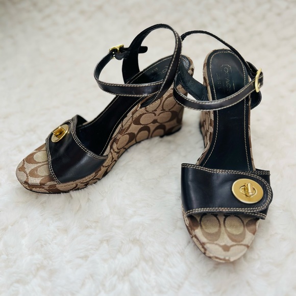 Coach Shoes - Coach Wedge Sandals